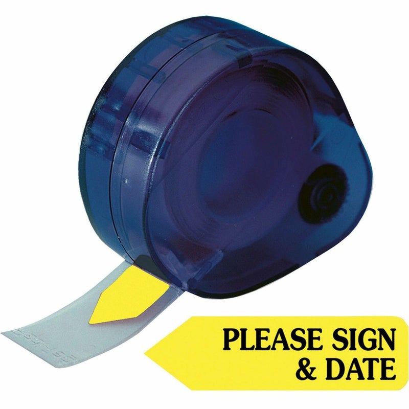 Redi-Tag Redi-Tag Please Sign and Date Arrows in Dispenser (RTG81124), Yellow, 1-Pack - Image 4